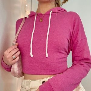 H&M Divided Pink Cropped Hoodie - Size S